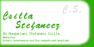 csilla stefanecz business card